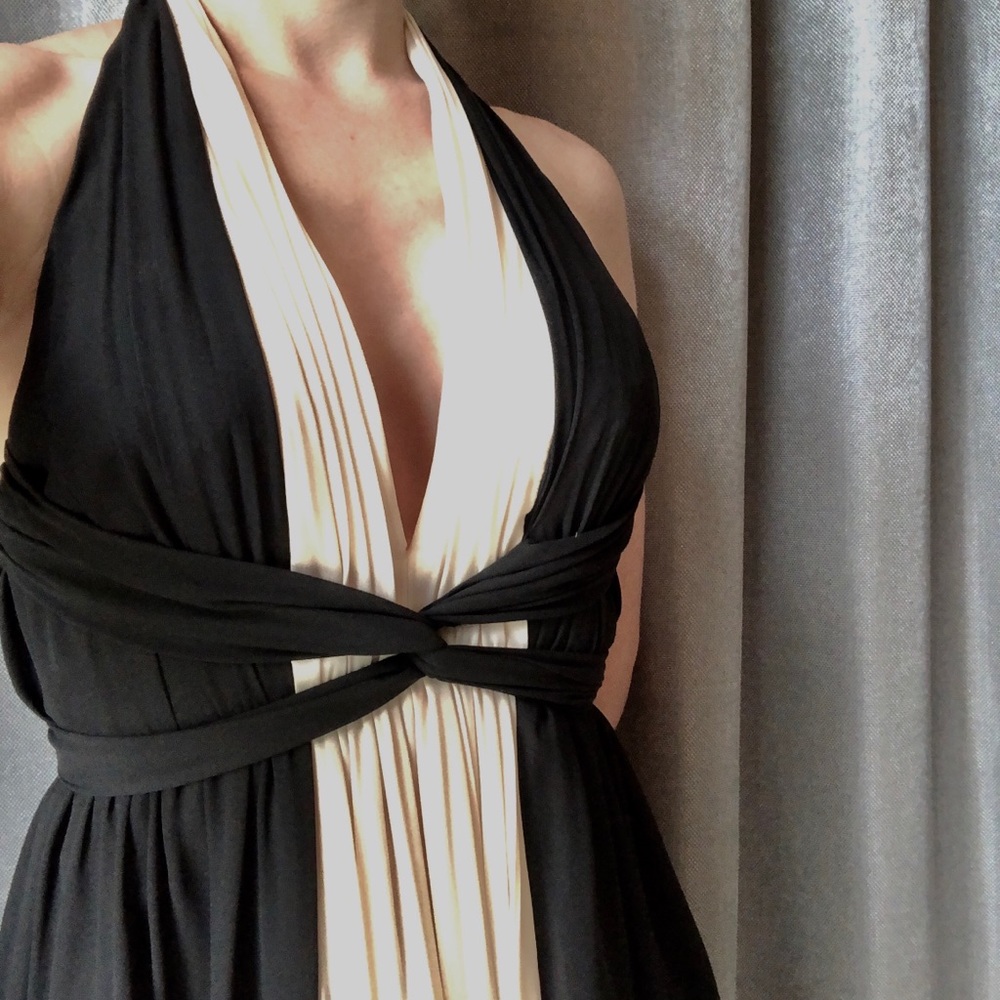 Airy Black Tea Dress
